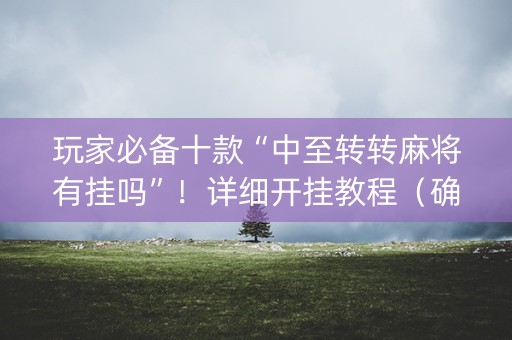 玩家必备十款“中至转转麻将有挂吗”！详细开挂教程（确实真的有挂)-知乎