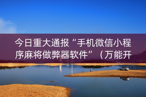 今日重大通报“手机微信小程序麻将做弊器软件”（万能开挂神器)