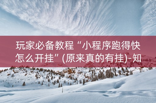 玩家必备教程“小程序跑得快怎么开挂”(原来真的有挂)-知乎