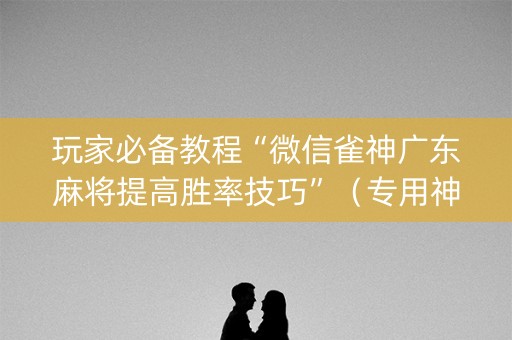 玩家必备教程“微信雀神广东麻将提高胜率技巧”（专用神器下载)