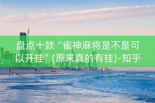 盘点十款“雀神麻将是不是可以开挂”(原来真的有挂)-知乎