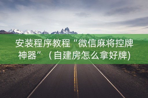 安装程序教程“微信麻将控牌神器”（自建房怎么拿好牌)