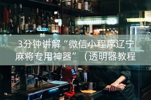 3分钟讲解“微信小程序辽宁麻将专用神器”（透明器教程)