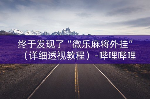 终于发现了“微乐麻将外挂”（详细透视教程）-哔哩哔哩