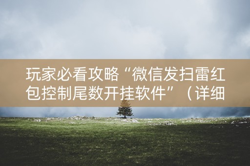 玩家必看攻略“微信发扫雷红包控制尾数开挂软件”（详细透视教程）-哔哩哔哩