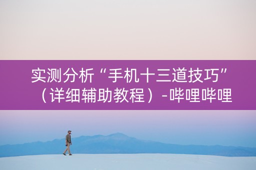 实测分析“手机十三道技巧”（详细辅助教程）-哔哩哔哩