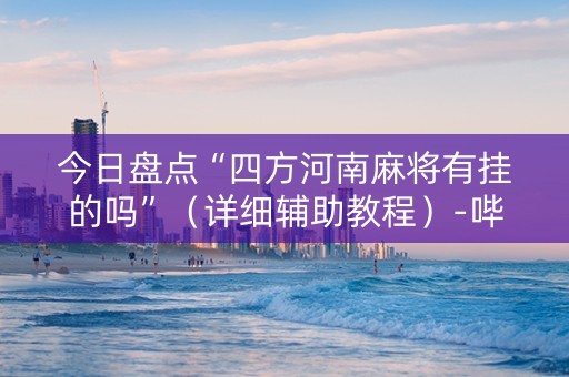 今日盘点“四方河南麻将有挂的吗”（详细辅助教程）-哔哩哔哩