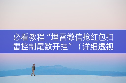必看教程“埋雷微信抢红包扫雷控制尾数开挂”（详细透视教程）-哔哩哔哩