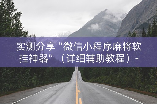 实测分享“微信小程序麻将软挂神器”（详细辅助教程）-哔哩哔哩