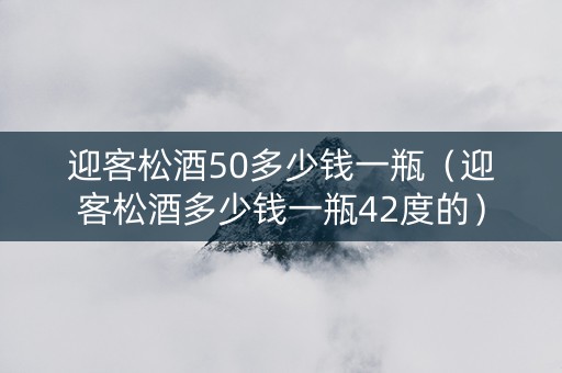 迎客松酒50多少钱一瓶（迎客松酒多少钱一瓶42度的）