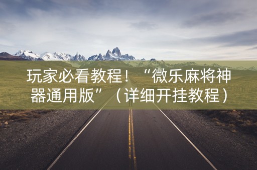 玩家必看教程！“微乐麻将神器通用版”（详细开挂教程）-哔哩哔哩