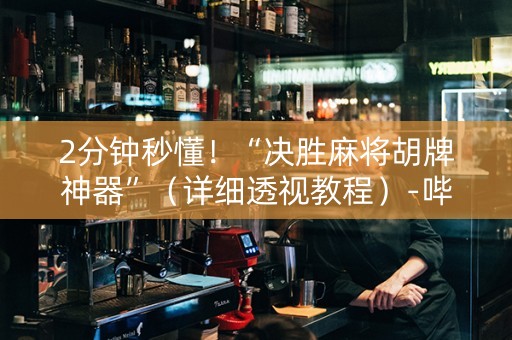 2分钟秒懂！“决胜麻将胡牌神器”（详细透视教程）-哔哩哔哩