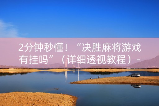 2分钟秒懂！“决胜麻将游戏有挂吗”（详细透视教程）-哔哩哔哩