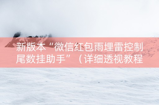 新版本“微信红包雨埋雷控制尾数挂助手”（详细透视教程）-哔哩哔哩