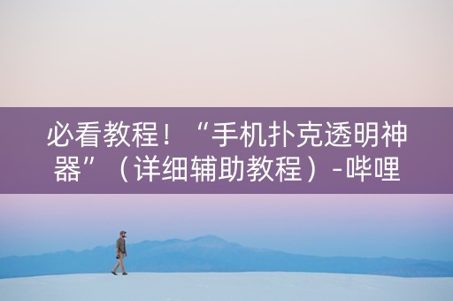 必看教程！“手机扑克透明神器”（详细辅助教程）-哔哩哔哩