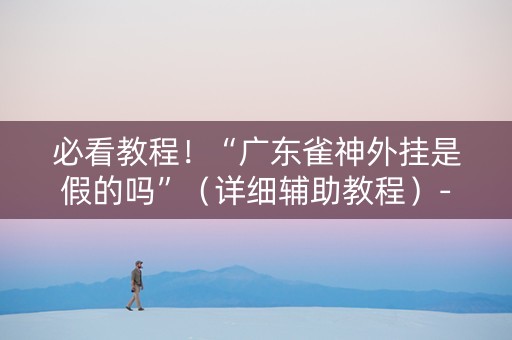 必看教程！“广东雀神外挂是假的吗”（详细辅助教程）-哔哩哔哩