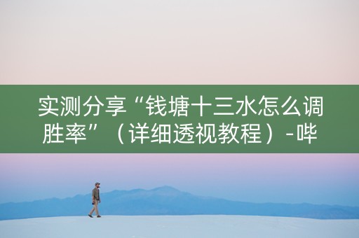 实测分享“钱塘十三水怎么调胜率”（详细透视教程）-哔哩哔哩