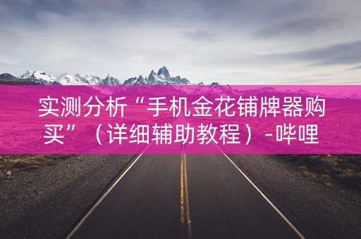 实测分析“手机金花铺牌器购买”（详细辅助教程）-哔哩哔哩