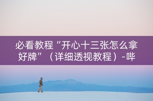 必看教程“开心十三张怎么拿好牌”（详细透视教程）-哔哩哔哩