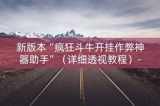 新版本“疯狂斗牛开挂作弊神器助手”（详细透视教程）-哔哩哔哩