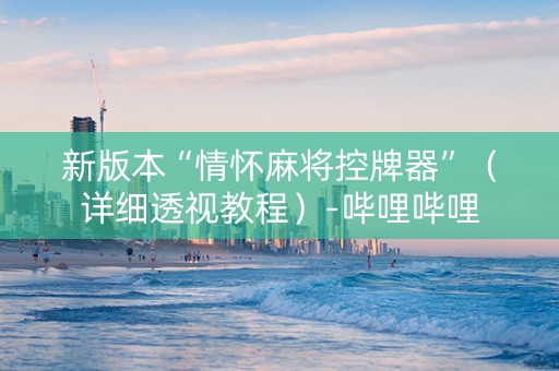 新版本“情怀麻将控牌器”（详细透视教程）-哔哩哔哩