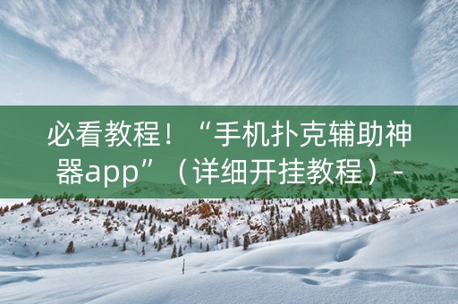 必看教程！“手机扑克辅助神器app”（详细开挂教程）-哔哩哔哩