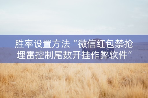 胜率设置方法“微信红包禁抢埋雷控制尾数开挂作弊软件”（详细透视教程）-哔哩哔哩