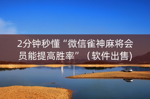 2分钟秒懂“微信雀神麻将会员能提高胜率”（软件出售)