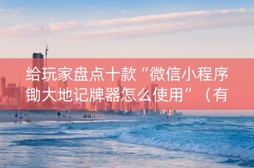 给玩家盘点十款“微信小程序锄大地记牌器怎么使用”（有没有猫腻)