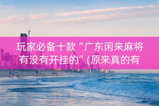 玩家必备十款“广东闲来麻将有没有开挂的”(原来真的有挂)-知乎