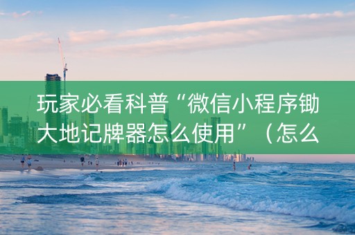 玩家必看科普“微信小程序锄大地记牌器怎么使用”（怎么设置才能赢)