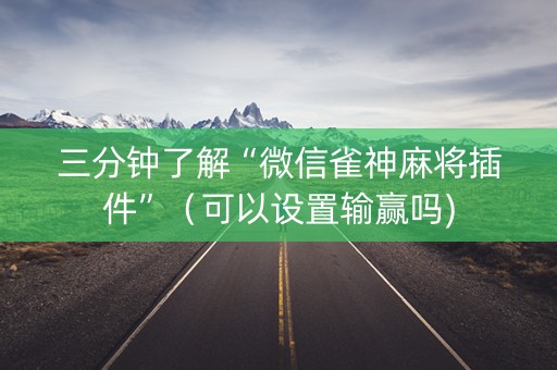 三分钟了解“微信雀神麻将插件”（可以设置输赢吗)