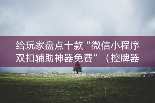 给玩家盘点十款“微信小程序双扣辅助神器免费”（控牌器)