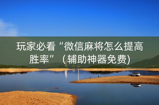 玩家必看“微信麻将怎么提高胜率”（辅助神器免费)
