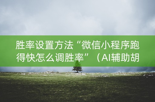 胜率设置方法“微信小程序跑得快怎么调胜率”（AI辅助胡牌规则)