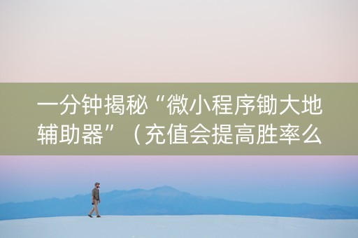 一分钟揭秘“微小程序锄大地辅助器”（充值会提高胜率么)