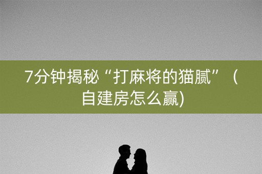 7分钟揭秘“打麻将的猫腻”（自建房怎么赢)