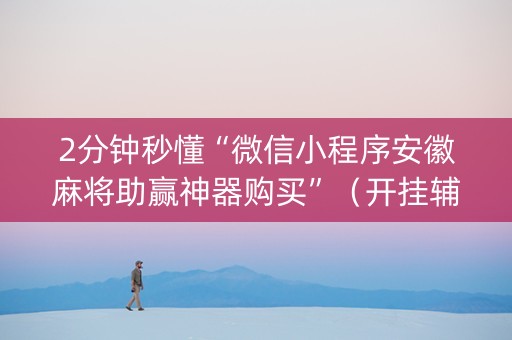 2分钟秒懂“微信小程序安徽麻将助赢神器购买”（开挂辅助器插件)