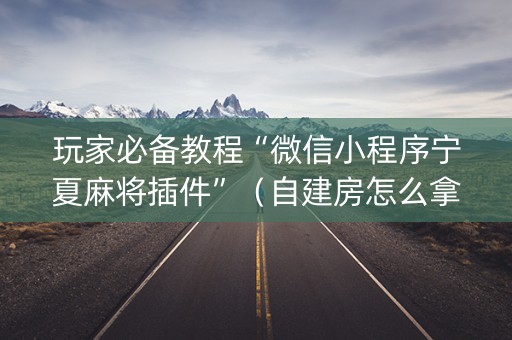 玩家必备教程“微信小程序宁夏麻将插件”（自建房怎么拿好牌)