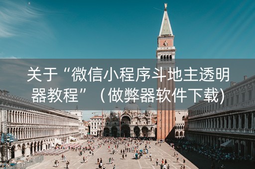 关于“微信小程序斗地主透明器教程”（做弊器软件下载)