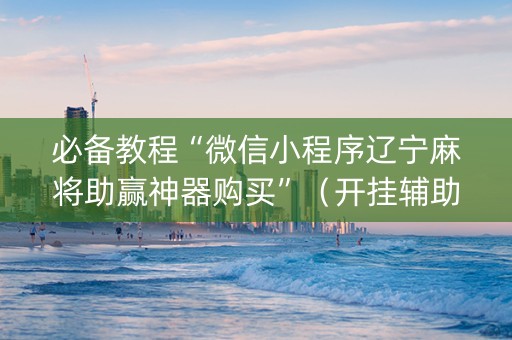 必备教程“微信小程序辽宁麻将助赢神器购买”（开挂辅助脚本)