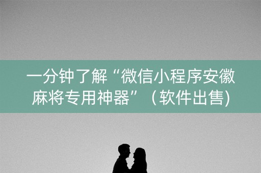 一分钟了解“微信小程序安徽麻将专用神器”（软件出售)