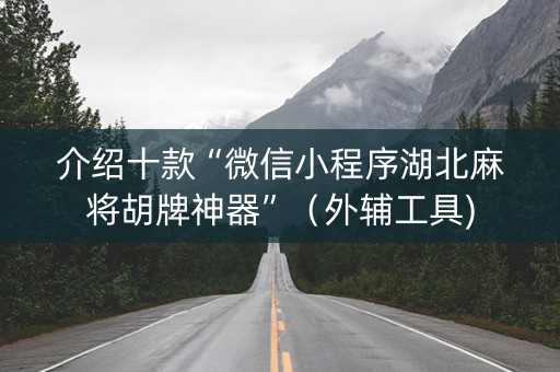 介绍十款“微信小程序湖北麻将胡牌神器”（外辅工具)