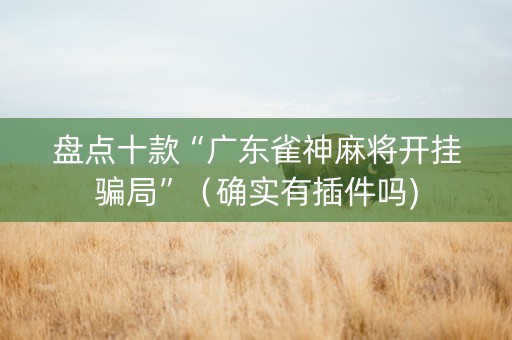 盘点十款“广东雀神麻将开挂骗局”（确实有插件吗)