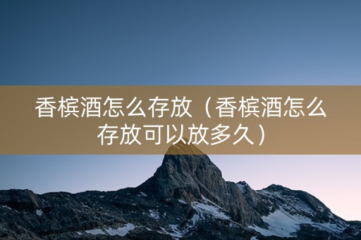 香槟酒怎么存放（香槟酒怎么存放可以放多久）