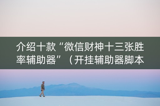 介绍十款“微信财神十三张胜率辅助器”（开挂辅助器脚本)