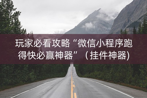 玩家必看攻略“微信小程序跑得快必赢神器”（挂件神器)