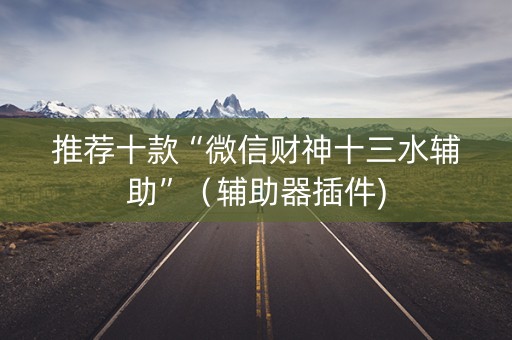 推荐十款“微信财神十三水辅助”（辅助器插件)