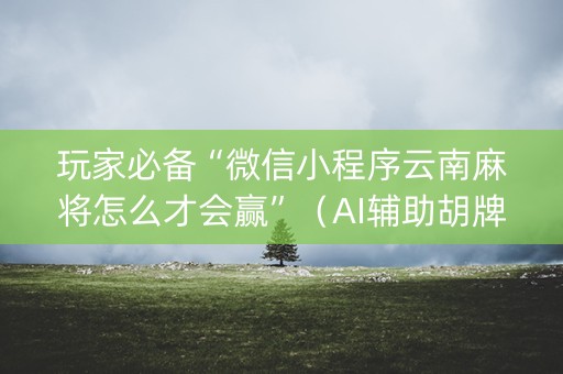 玩家必备“微信小程序云南麻将怎么才会赢”（AI辅助胡牌规则)