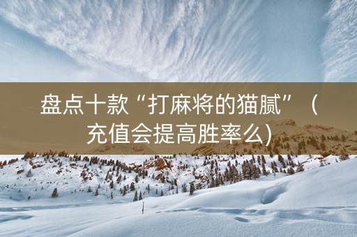 盘点十款“打麻将的猫腻”（充值会提高胜率么)